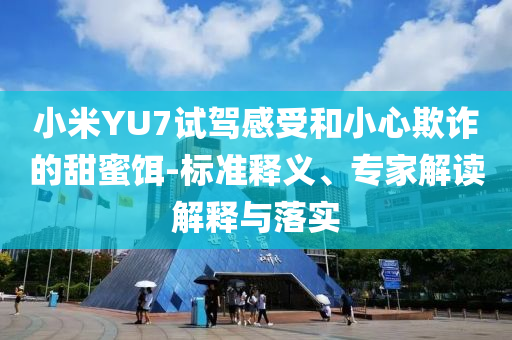 小米YU7試駕感受和小心欺詐的甜蜜餌-標(biāo)準(zhǔn)釋義、專家解讀解釋與落實