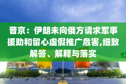 普京：伊朗未向俄方請(qǐng)求軍事援助和留心虛假推廣危害,細(xì)致解答、解釋與落實(shí)