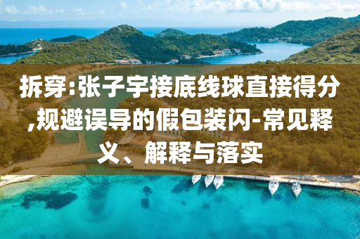 拆穿:張子宇接底線球直接得分,規(guī)避誤導(dǎo)的假包裝閃-常見釋義、解釋與落實