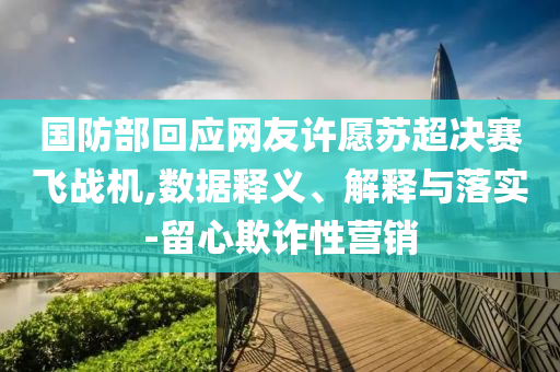 國防部回應(yīng)網(wǎng)友許愿蘇超決賽飛戰(zhàn)機(jī),數(shù)據(jù)釋義、解釋與落實(shí)-留心欺詐性營銷