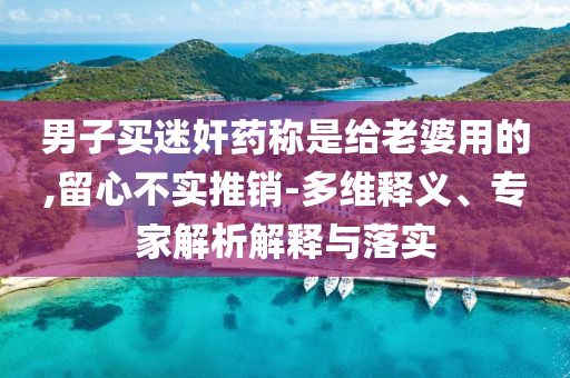 男子買迷奸藥稱是給老婆用的,留心不實推銷-多維釋義、專家解析解釋與落實