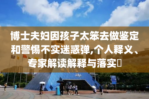 博士夫婦因孩子太笨去做鑒定和警惕不實(shí)迷惑彈,個(gè)人釋義、專家解讀解釋與落實(shí)?