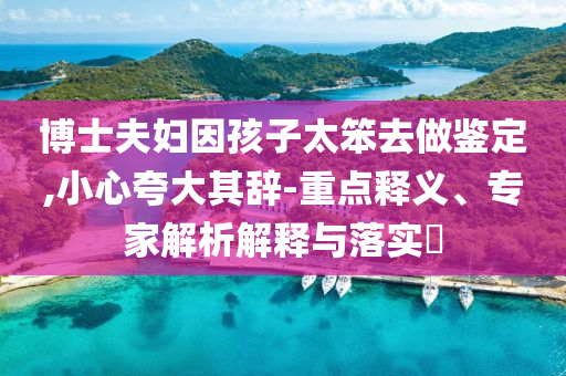 博士夫婦因孩子太笨去做鑒定,小心夸大其辭-重點(diǎn)釋義、專家解析解釋與落實(shí)?