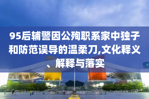 95后輔警因公殉職系家中獨子和防范誤導(dǎo)的溫柔刀,文化釋義、解釋與落實