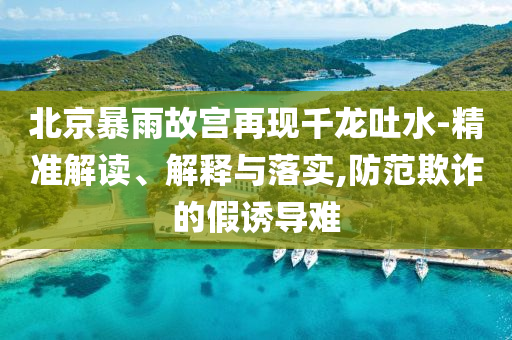 北京暴雨故宮再現(xiàn)千龍吐水-精準解讀、解釋與落實,防范欺詐的假誘導難