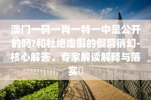 澳門一碼一肖一特一中是公開的嗎?和杜絕虛假的假營銷幻-核心解答、專家解讀解釋與落實?