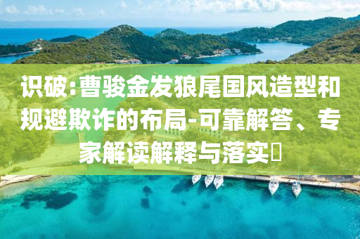 識破:曹駿金發(fā)狼尾國風(fēng)造型和規(guī)避欺詐的布局-可靠解答、專家解讀解釋與落實?