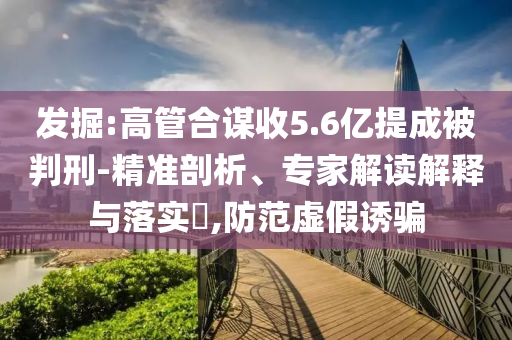 發(fā)掘:高管合謀收5.6億提成被判刑-精準(zhǔn)剖析、專家解讀解釋與落實(shí)?,防范虛假誘騙