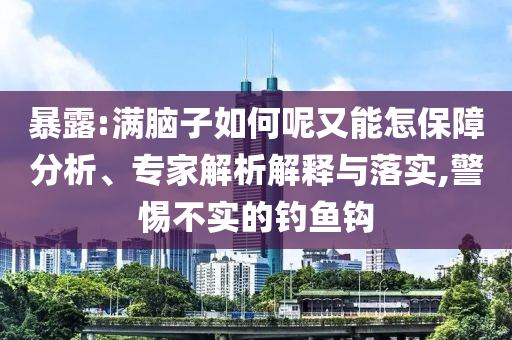 暴露:滿腦子如何呢又能怎保障分析、專家解析解釋與落實(shí),警惕不實(shí)的釣魚鉤