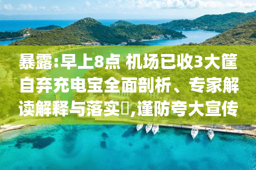 暴露:早上8點(diǎn) 機(jī)場已收3大筐自棄充電寶全面剖析、專家解讀解釋與落實(shí)?,謹(jǐn)防夸大宣傳