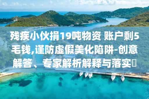 殘疾小伙捐19噸物資 賬戶剩5毛錢,謹(jǐn)防虛假美化陷阱-創(chuàng)意解答、專家解析解釋與落實(shí)?