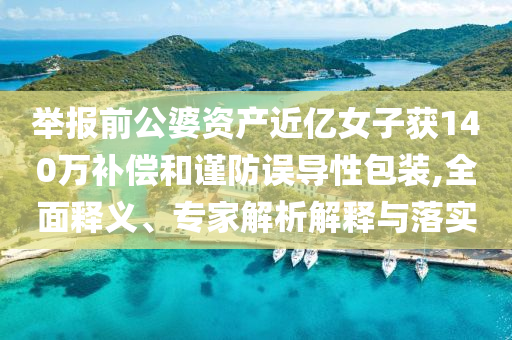 舉報(bào)前公婆資產(chǎn)近億女子獲140萬補(bǔ)償和謹(jǐn)防誤導(dǎo)性包裝,全面釋義、專家解析解釋與落實(shí)