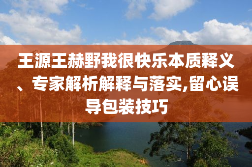 王源王赫野我很快樂本質(zhì)釋義、專家解析解釋與落實,留心誤導(dǎo)包裝技巧
