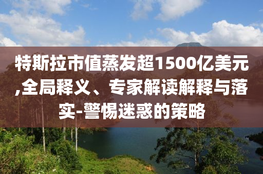 特斯拉市值蒸發(fā)超1500億美元,全局釋義、專家解讀解釋與落實-警惕迷惑的策略