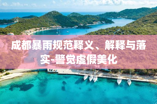 成都暴雨規(guī)范釋義、解釋與落實(shí)-警覺(jué)虛假美化