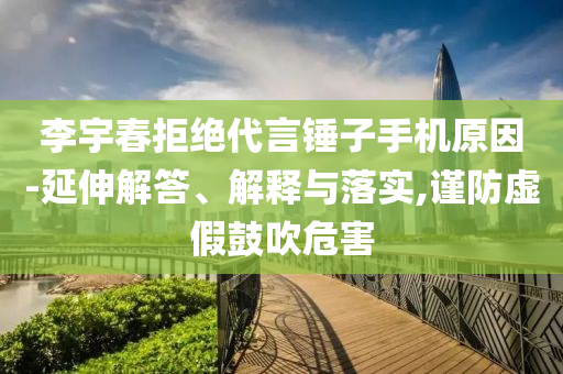李宇春拒絕代言錘子手機(jī)原因-延伸解答、解釋與落實(shí),謹(jǐn)防虛假鼓吹危害