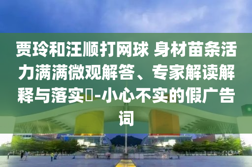 賈玲和汪順打網(wǎng)球 身材苗條活力滿滿微觀解答、專家解讀解釋與落實(shí)?-小心不實(shí)的假廣告詞