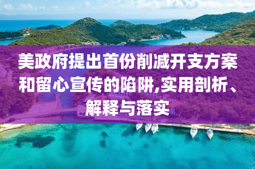 美政府提出首份削減開支方案和留心宣傳的陷阱,實用剖析、解釋與落實