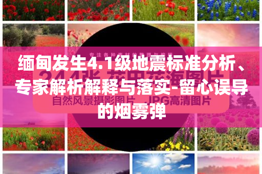 緬甸發(fā)生4.1級(jí)地震標(biāo)準(zhǔn)分析、專家解析解釋與落實(shí)-留心誤導(dǎo)的煙霧彈