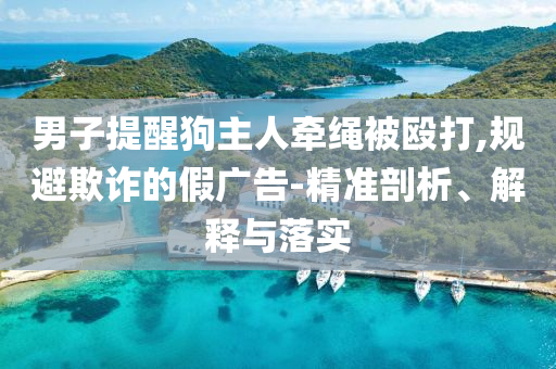 男子提醒狗主人牽繩被毆打,規(guī)避欺詐的假廣告-精準剖析、解釋與落實