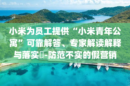 小米為員工提供“小米青年公寓”可靠解答、專家解讀解釋與落實?-防范不實的假營銷