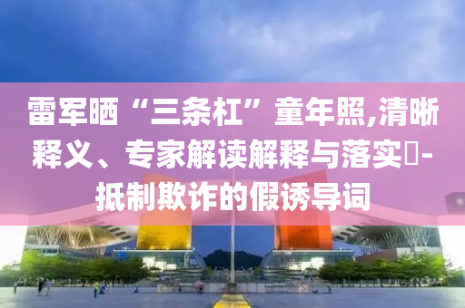 雷軍曬“三條杠”童年照,清晰釋義、專(zhuān)家解讀解釋與落實(shí)?-抵制欺詐的假誘導(dǎo)詞
