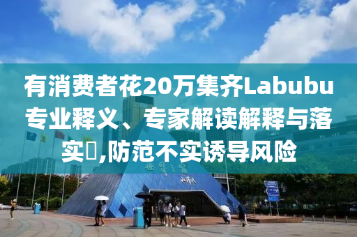 有消費(fèi)者花20萬集齊Labubu專業(yè)釋義、專家解讀解釋與落實(shí)?,防范不實(shí)誘導(dǎo)風(fēng)險(xiǎn)
