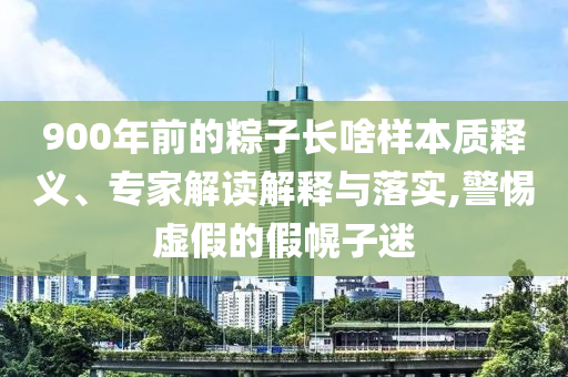 900年前的粽子長啥樣本質(zhì)釋義、專家解讀解釋與落實,警惕虛假的假幌子迷