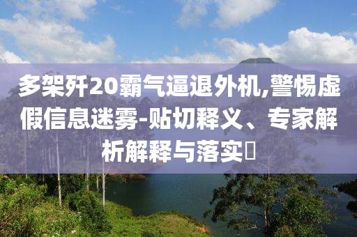 多架殲20霸氣逼退外機(jī),警惕虛假信息迷霧-貼切釋義、專家解析解釋與落實(shí)?
