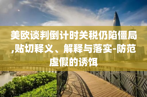 美歐談判倒計(jì)時(shí)關(guān)稅仍陷僵局,貼切釋義、解釋與落實(shí)-防范虛假的誘餌