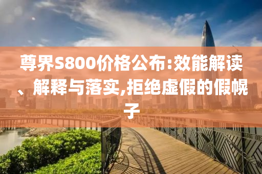 尊界S800價(jià)格公布:效能解讀、解釋與落實(shí),拒絕虛假的假幌子