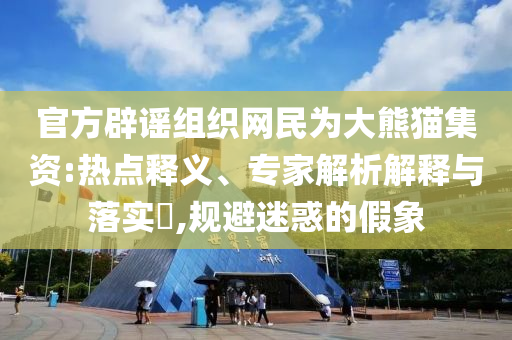 官方辟謠組織網(wǎng)民為大熊貓集資:熱點釋義、專家解析解釋與落實?,規(guī)避迷惑的假象
