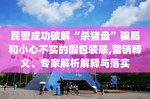 民警成功破解“殺豬盤”騙局和小心不實的假包裝惑,營銷釋義、專家解析解釋與落實
