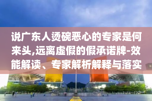 說廣東人燙碗惡心的專家是何來頭,遠(yuǎn)離虛假的假承諾牌-效能解讀、專家解析解釋與落實(shí)