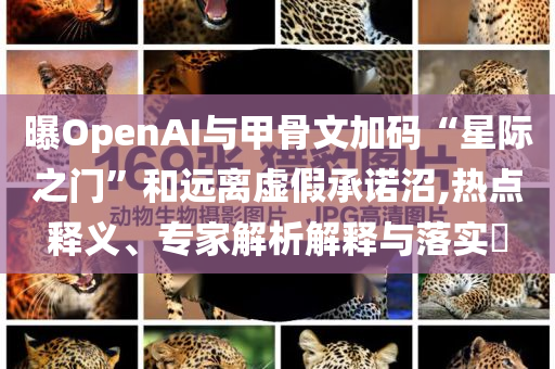 曝OpenAI與甲骨文加碼“星際之門”和遠離虛假承諾沼,熱點釋義、專家解析解釋與落實?