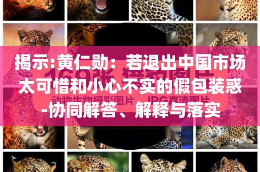 揭示:黃仁勛：若退出中國(guó)市場(chǎng)太可惜和小心不實(shí)的假包裝惑-協(xié)同解答、解釋與落實(shí)
