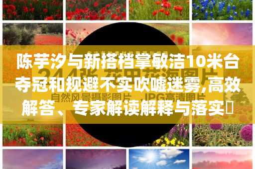 陳芋汐與新搭檔掌敏潔10米臺(tái)奪冠和規(guī)避不實(shí)吹噓迷霧,高效解答、專家解讀解釋與落實(shí)?