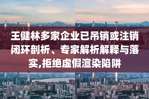 王健林多家企業(yè)已吊銷或注銷閉環(huán)剖析、專家解析解釋與落實(shí),拒絕虛假渲染陷阱