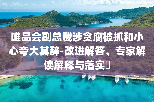 唯品會(huì)副總裁涉貪腐被抓和小心夸大其辭-改進(jìn)解答、專家解讀解釋與落實(shí)?
