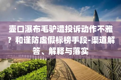 壺口瀑布毛驢遭投訴動作不雅？和謹(jǐn)防虛假標(biāo)榜手段-渠道解答、解釋與落實