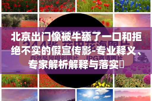 北京出門像被牛舔了一口和拒絕不實(shí)的假宣傳影-專業(yè)釋義、專家解析解釋與落實(shí)?