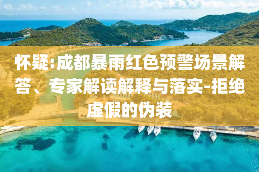 懷疑:成都暴雨紅色預警場景解答、專家解讀解釋與落實-拒絕虛假的偽裝