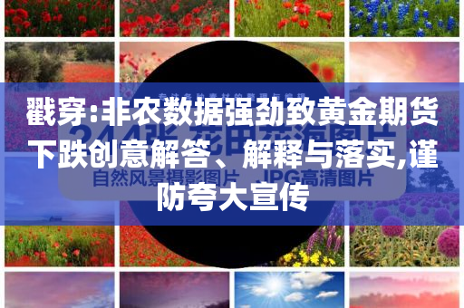 戳穿:非農(nóng)數(shù)據(jù)強勁致黃金期貨下跌創(chuàng)意解答、解釋與落實,謹(jǐn)防夸大宣傳