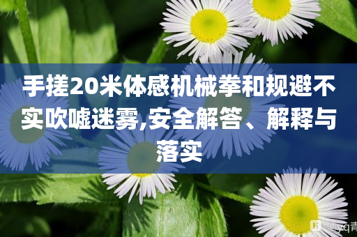 手搓20米體感機(jī)械拳和規(guī)避不實(shí)吹噓迷霧,安全解答、解釋與落實(shí)