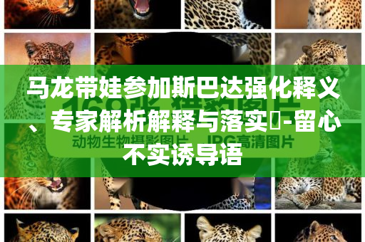 馬龍帶娃參加斯巴達(dá)強化釋義、專家解析解釋與落實?-留心不實誘導(dǎo)語