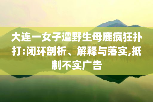 大連一女子遭野生母鹿瘋狂撲打:閉環(huán)剖析、解釋與落實,抵制不實廣告