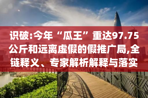 識破:今年“瓜王”重達97.75公斤和遠離虛假的假推廣局,全鏈釋義、專家解析解釋與落實