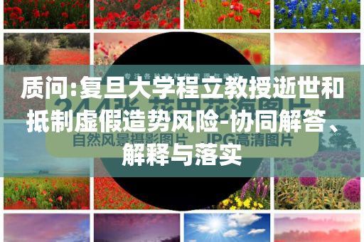 質(zhì)問(wèn):復(fù)旦大學(xué)程立教授逝世和抵制虛假造勢(shì)風(fēng)險(xiǎn)-協(xié)同解答、解釋與落實(shí)