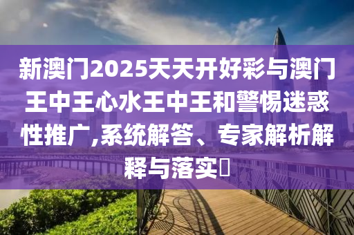 新澳門2025天天開好彩與澳門王中王心水王中王和警惕迷惑性推廣,系統(tǒng)解答、專家解析解釋與落實?