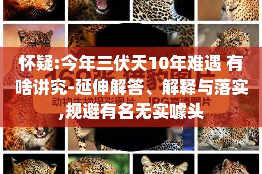 懷疑:今年三伏天10年難遇 有啥講究-延伸解答、解釋與落實,規(guī)避有名無實噱頭